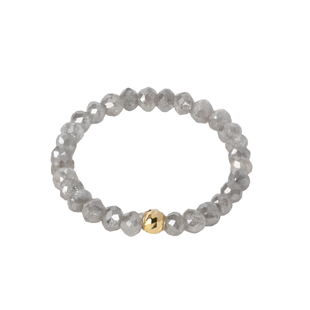 若华珠宝灰屿 天然钻石戒指女18K金弹力尾戒简约宝石彩宝指环礼物