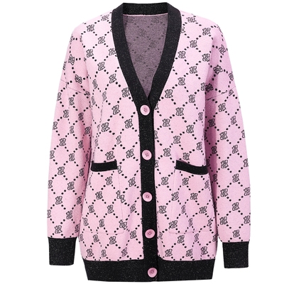 tanni腈纶一排扣外穿针织衫