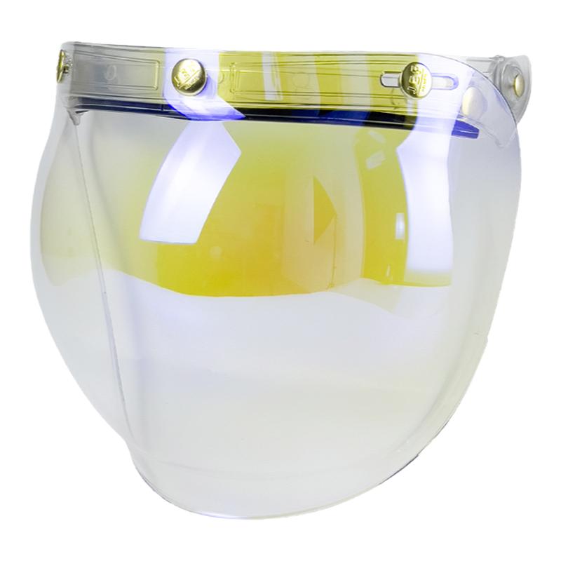 台湾原装复古泡泡镜半盔挡风镜防风沙防紫外线三扣式通用头盔镜片