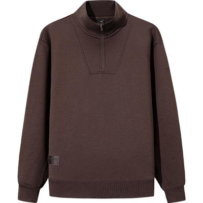 安踏简约加绒卫衣休闲套头针织衫