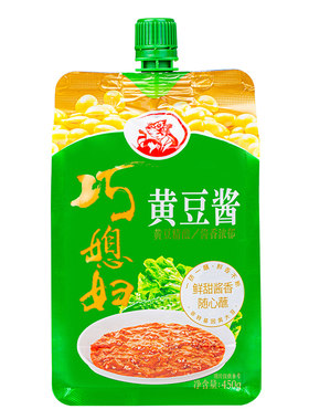 巧媳妇黄豆酱450g家用炒菜炸酱拌面拌饭酱调味酱厂家直销原味酱香