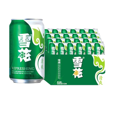 雪花啤酒清爽8度500ml×12听