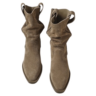 millies妙丽女鞋时装靴女2025年冬季新款加绒保暖气质靴堆堆靴子