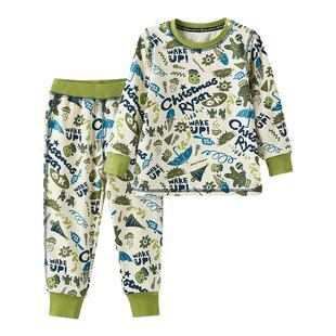 RYSONMOON男女儿童a类家居服秋冬圣诞姜饼人羊毛棉感保暖睡衣套装