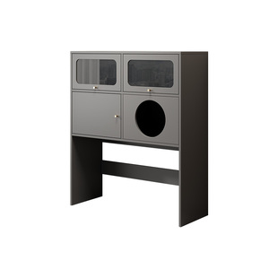 猫窝置物柜宠物猫砂盆上方收纳柜家用阳台室内放置防尘柜储物柜子