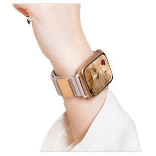 适用华为watchfit4手表新款4pro真皮回环磁吸荔枝纹表带fit3运动fitnew智能2手环雅致版女生夏天表链透气腕带