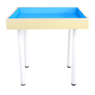 心理沙盘沙具咨询室实木圆形桌子陈列架沙箱柜折叠支架不锈钢团体