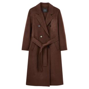 【博主同款】佧茜文双面呢羊毛大衣2025冬季新款直筒型长款外套