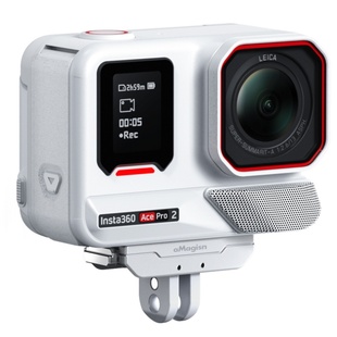 阿迈适用影石insta360 Acepro2磁吸快拆底座影石Ace/X5/X4Air金属磁吸快拆转接座运动相机两爪骑行支架配件