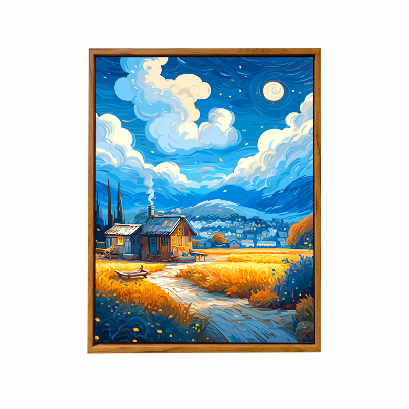 宫崎骏高级田园风景DIY数字油画