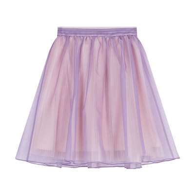 春夏女童烟紫哑光欧根纱公主半身裙高级 erdosKIDS鄂尔多斯童装