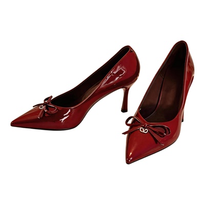 安妮黑豹正品法式轻奢女单高跟鞋