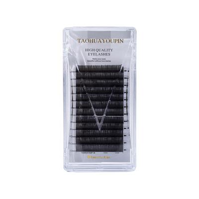 桃花优品双尖单根空气扁毛0.15/20/25婴儿直婴儿弯美睫店嫁接睫毛