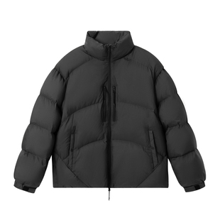 【高充绒】JHYQ美式90白鸭绒复古立领短款羽绒服男防寒面包服外套