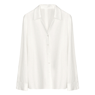 因由【03/05 am10:00上新】ROW风老钱休闲度假风V领衬衫长裤套装