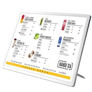 奶茶店发光菜单展示牌定制饭店火锅菜品点餐牌海报汉堡小吃价格表设计制作超薄桌面台卡立式吧台广告LED灯箱