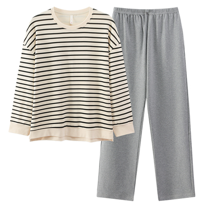 都市丽人睡衣女春秋全棉纯棉