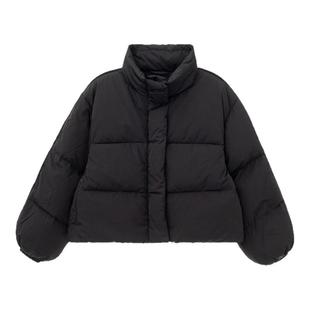 ACNE STUDIOS 女士黑色立领拉链鸭绒羽绒服银泰百货精品301574