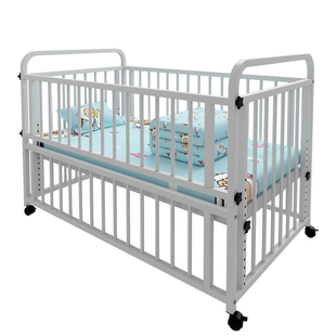 铁艺婴儿床加高护栏围栏铁床升降高度铁艺床铁艺可移动婴儿床