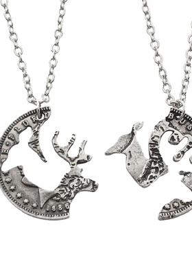 韩版学生情侣拼接项链