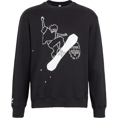 阿迪达斯三叶草男子印花套头卫衣