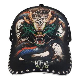 帽子男士个性休闲棒球帽龙帽时尚潮流中国风鸭舌帽国潮龙生肖印花