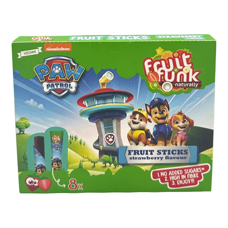 Fruit Funk汪汪队立大功草莓水果条8x10g无加糖素食主义者3岁宝宝