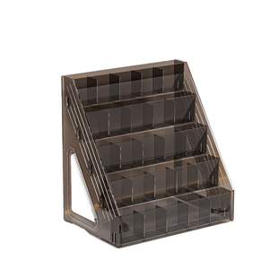 亚克力笔架水彩笔大容量分格笔筒书桌面画笔置物架马克笔收纳盒