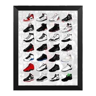 迈克尔乔丹头职业生涯球鞋相框照片墙 乔丹篮球球迷礼品礼物摆件