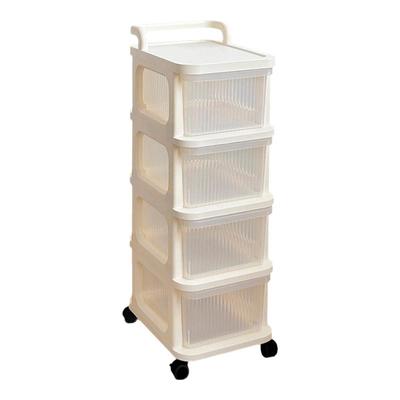 小推车收纳柜零食置物架可移动落地抽屉式婴儿用品收纳架厨房抽拉