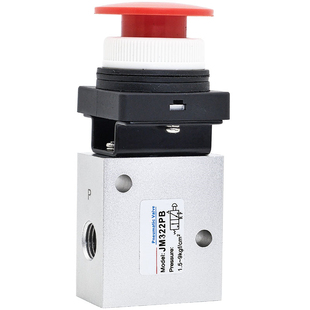 气动三通机械阀JM322R/PP/PB/EB/TB滚轮型气控换向阀手动按钮开关