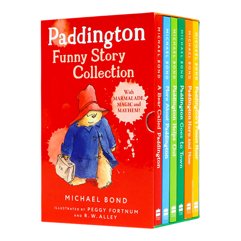 帕丁顿熊故事集6册盒装 英文原版小说 Paddington Funny Story Collection 新版插画故事书 故事书平装进口英语书籍儿童英语