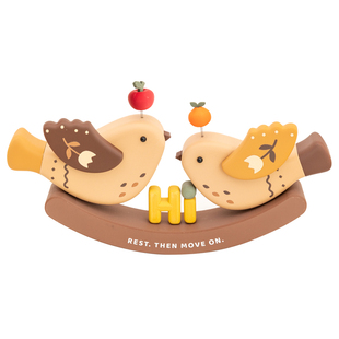 阿楹 可爱艺术苹果鸟坐姿摆件玄关置物架电视柜儿童房洞洞板装饰