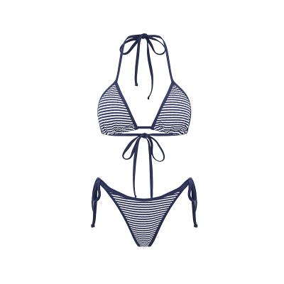 Yukariswim条纹绑带比基尼