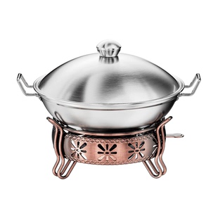 荣事达酒精炉子小火锅家用防风加厚干锅锅具一套锅仔单人酒店户外