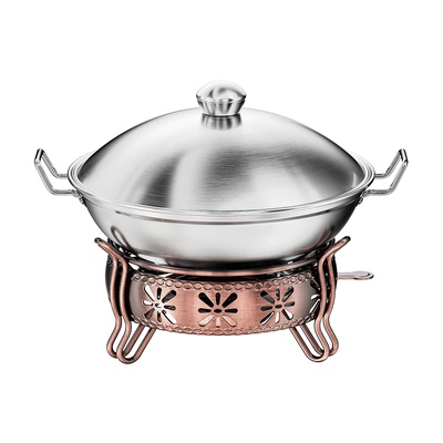 荣事达酒精炉子小火锅家用防风加厚干锅锅具一套锅仔单人酒店户外