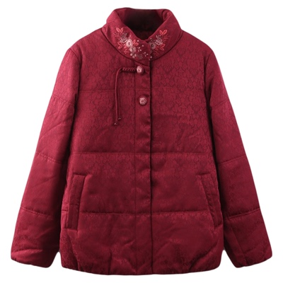 依佈中老年妈妈装冬装新款棉服外套60多岁老年人棉袄加厚保暖上衣