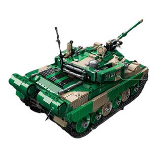 奇妙积木Keeppley96B主战坦克模型大国重器军事儿童益智拼装玩具