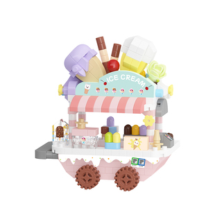 梅肯斯姆街景建筑小颗粒积木拼装模型男女孩迷你城市益智力玩具