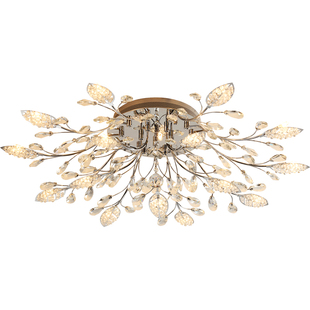 欧式圆形水晶灯客厅大灯大气现代简约家用轻奢吸顶灯创意卧室灯具