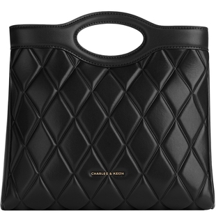 CHARLES&KEITH女包CK2-30271418-1菱格链条托特包女