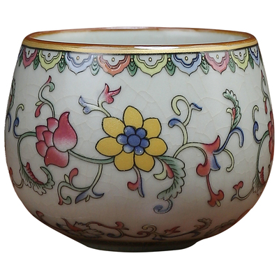 汝窑莲花供水杯佛前净水杯贡杯