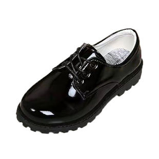 男童皮鞋演出黑色软底小童学院英伦风儿童黑皮鞋校园合唱表演单鞋