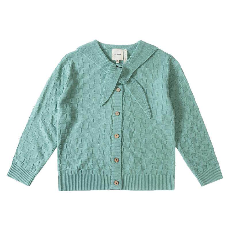 3件5折 英国knit planet女宝FW25蝴蝶结开衫毛衣马甲喇叭裤