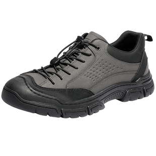 森达男鞋休闲运动鞋2025春新商场同款户外行走系带跑步鞋1US01AM5