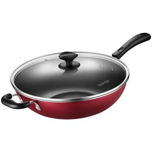 苏泊尔不粘锅炒锅家用平底轻烟炒菜锅电磁炉燃气灶通用官方旗舰