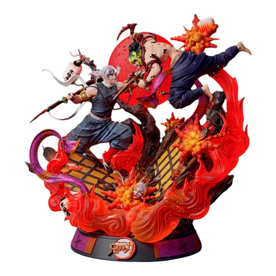 鬼灭之刃手办限量款鬼杀队黑死牟童磨猗窝座善逸小芭内雕像摆件