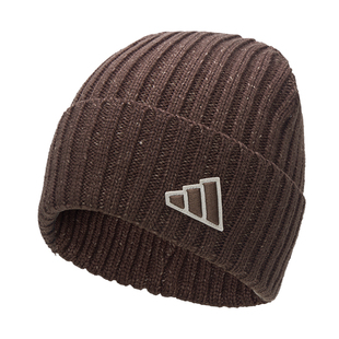 adidas阿迪达斯保暖冷帽无檐便帽2026冬翻折帽沿男女针织帽JY3170