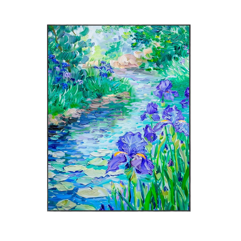 鸢尾花数字油画手工diy填充画画