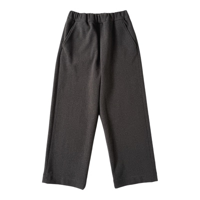 包税包邮日本etreneant上质双面呢羊毛抗风高腰厚款垂感宽松长裤